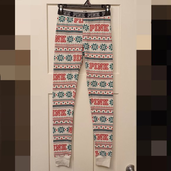 PINK lounge pants Christmas theme - Picture 1 of 4